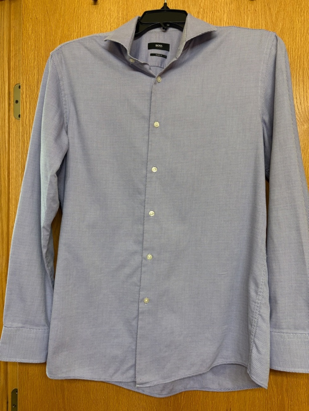 #632 Hugo Boss Light Purple Mens shirt Size 16T